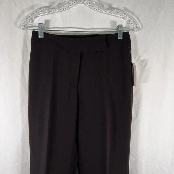 Tahari Dress Pants Women's 2P Petite Brown Button Zip Arthu S. Levine - Picture 2 of 9
